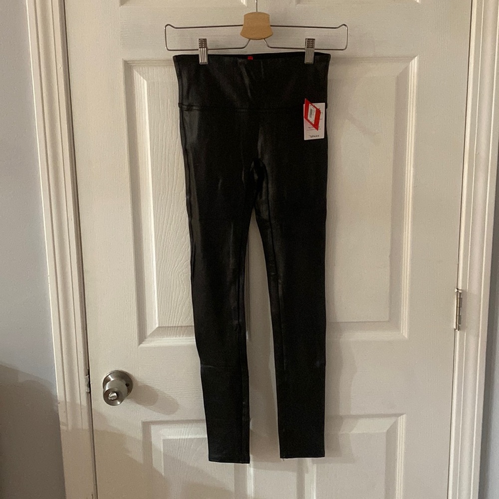 NWT Spanx faux leather leggings size S/P